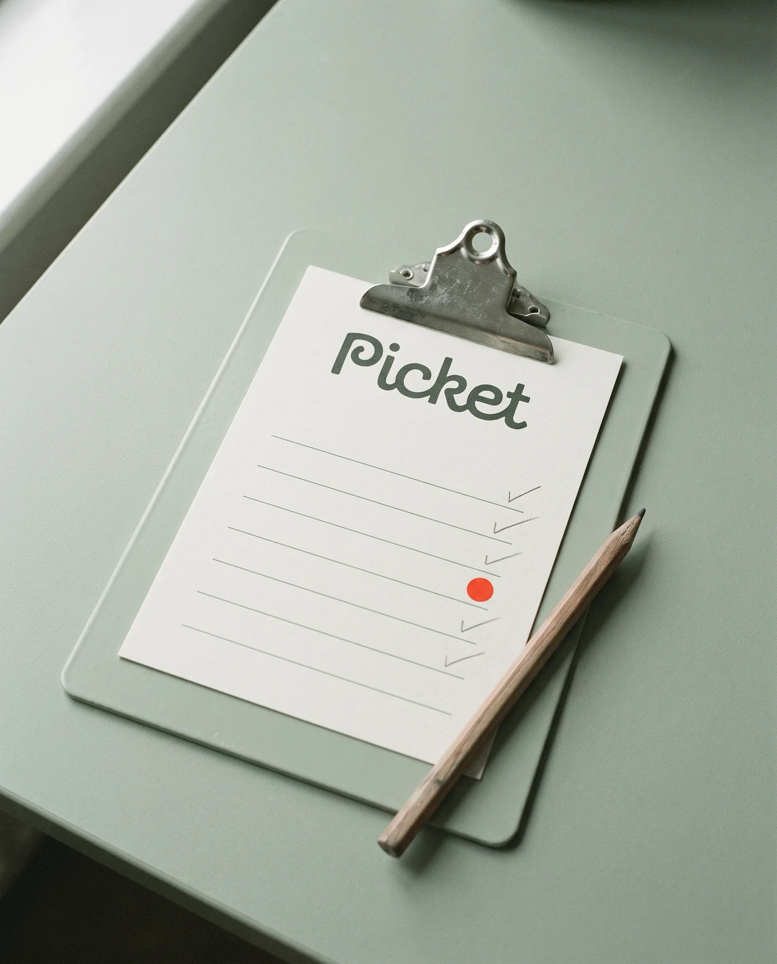 A shift-handover card with one line flagged by a red sticker