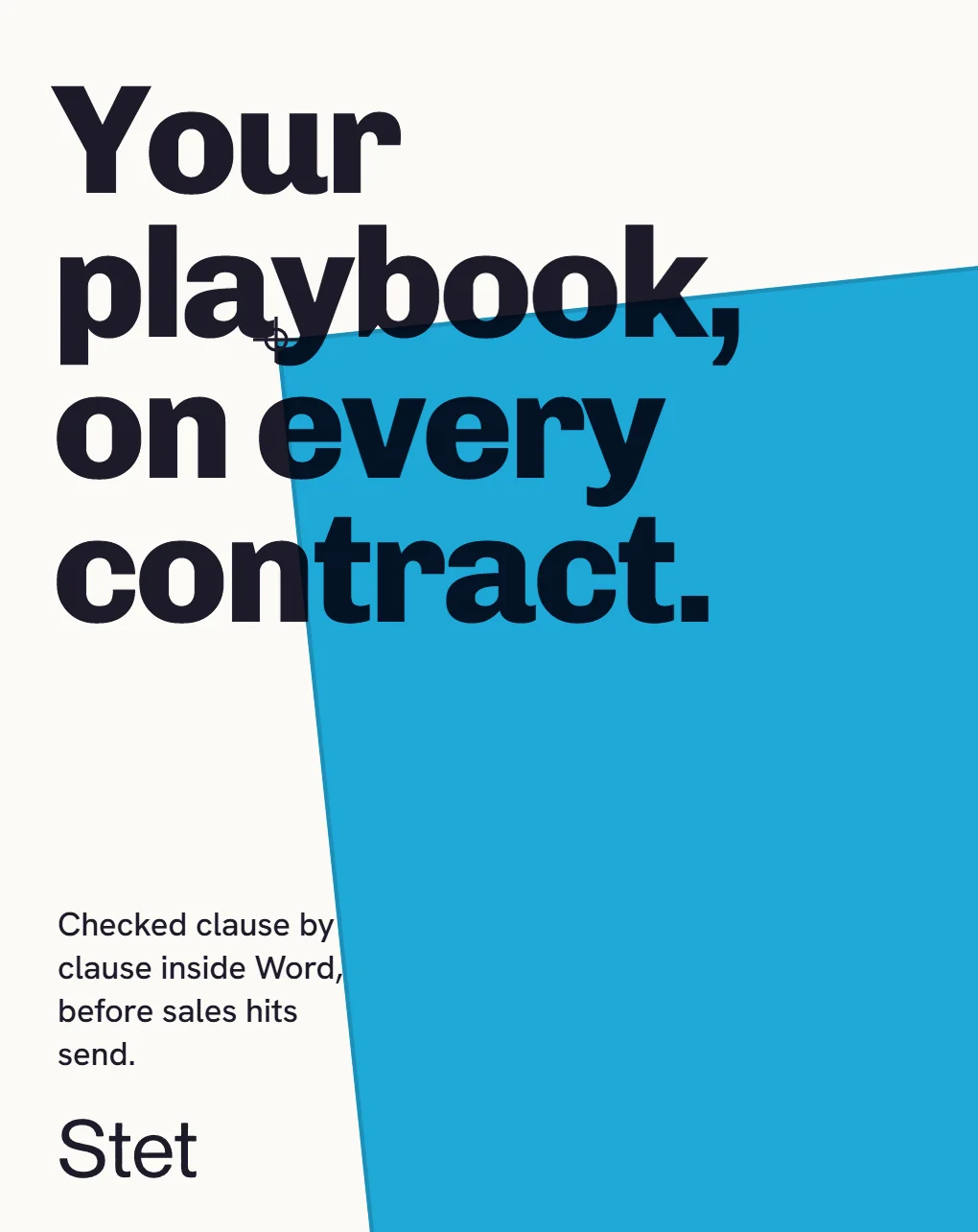 Poster: your playbook, on every contract